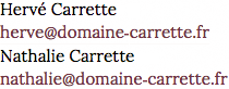 contact Domaine Carrette